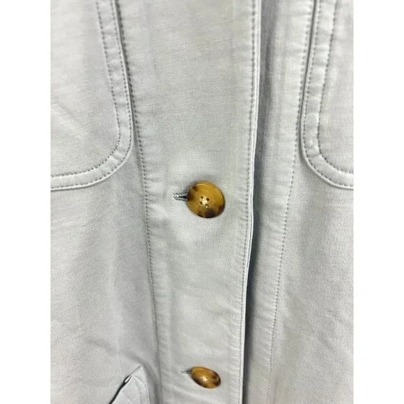 J. Jill Garment-Dyed Anorak Jacket Light Blustone Blue 2X NWT Shacket - Picture 11 of 14